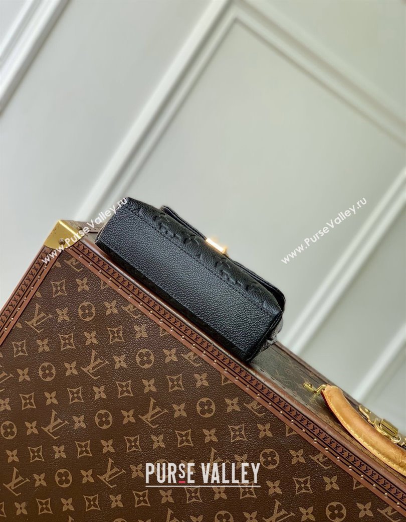 Louis Vuitton Nano Madeleine Top Handle Bag in Supple Grained Leather M12144 Black 2024 (KI-241210050)