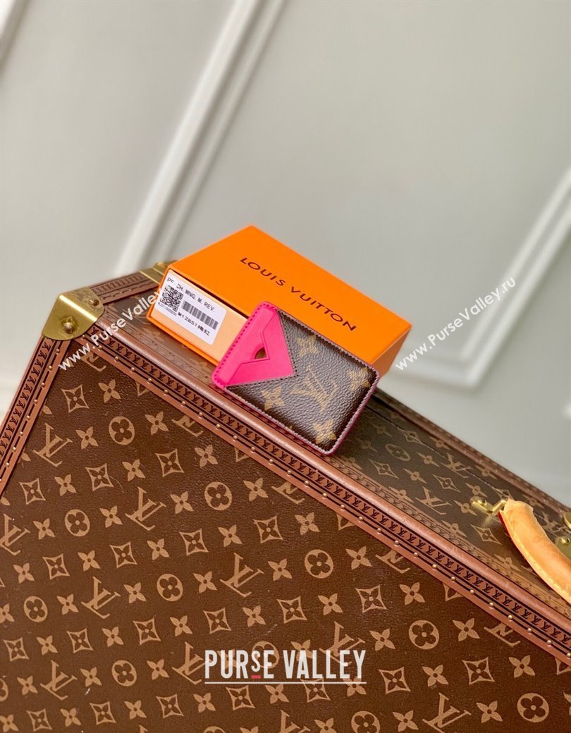 Louis Vuitton Porte-Cartes Magnet Card Holder M12851 Pondichery Pink 2024 (KI-241210053)