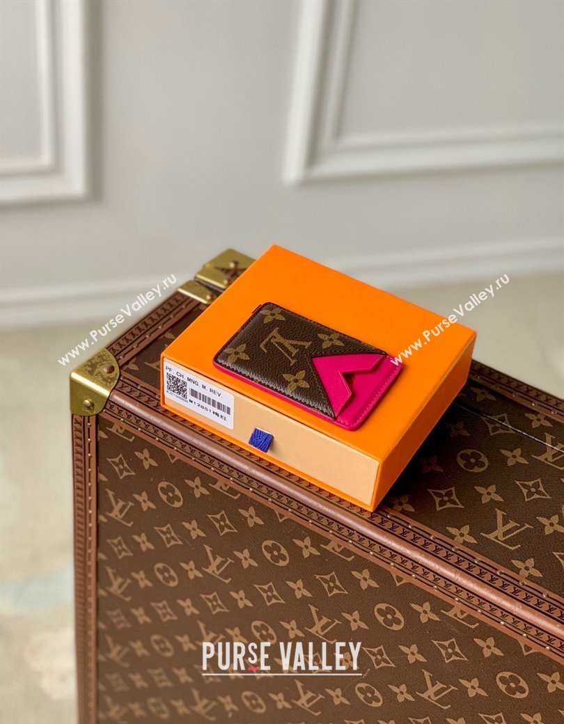 Louis Vuitton Porte-Cartes Magnet Card Holder M12851 Pondichery Pink 2024 (KI-241210053)