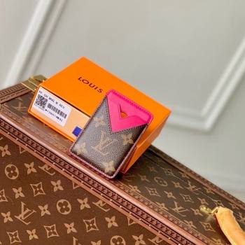 Louis Vuitton Porte-Cartes Magnet Card Holder M12851 Pondichery Pink 2024 (KI-241210053)