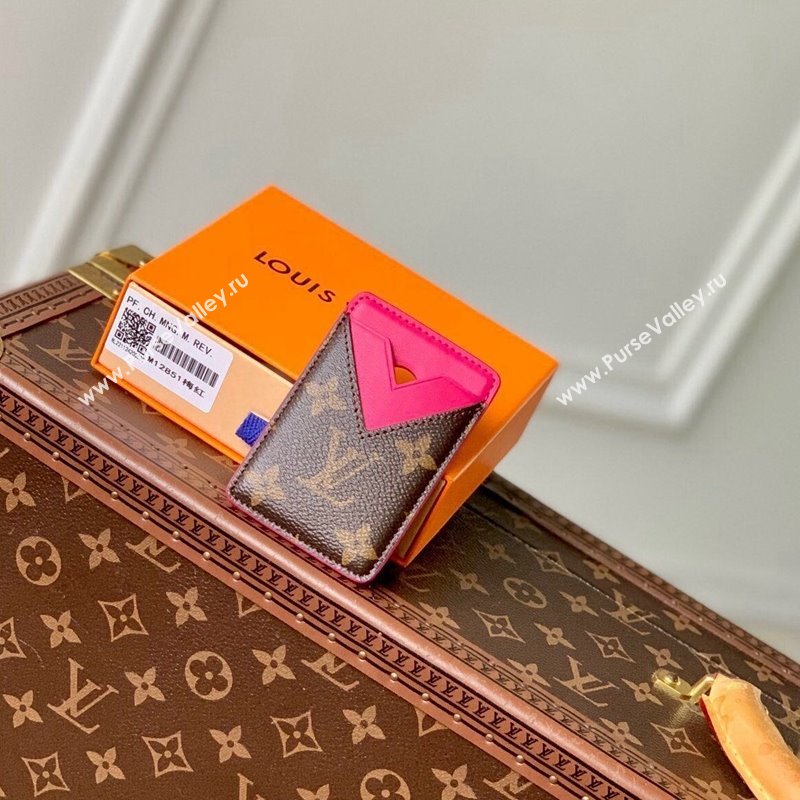 Louis Vuitton Porte-Cartes Magnet Card Holder M12851 Pondichery Pink 2024 (KI-241210053)