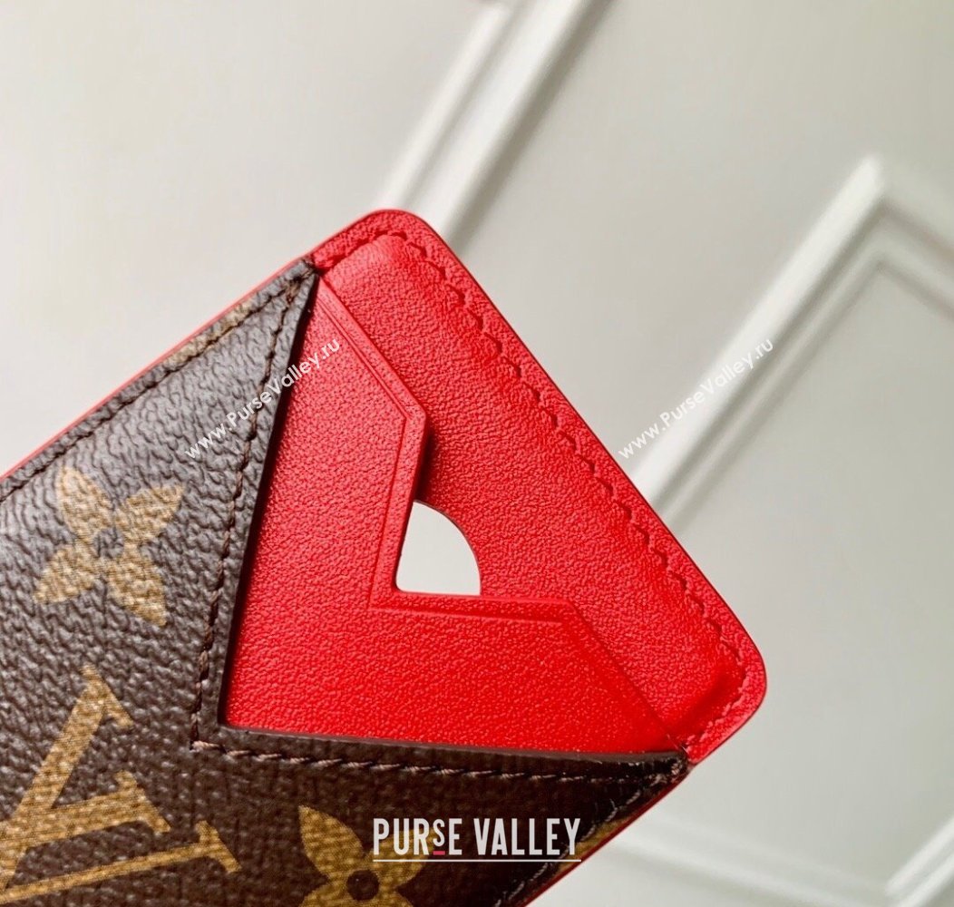 Louis Vuitton Porte-Cartes Magnet Card Holder M12856 Bright Red 2024 (KI-241210054)