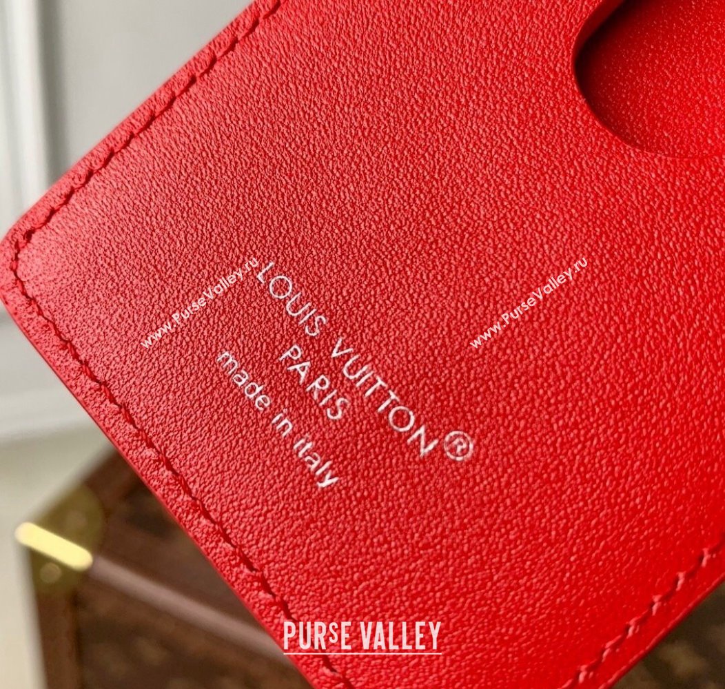 Louis Vuitton Porte-Cartes Magnet Card Holder M12856 Bright Red 2024 (KI-241210054)