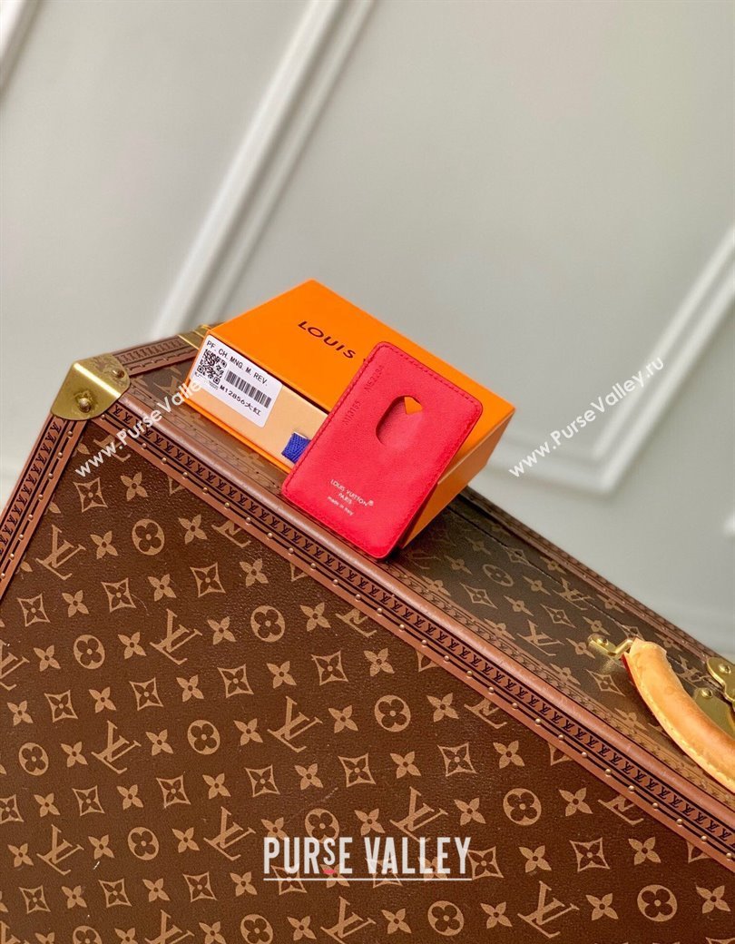 Louis Vuitton Porte-Cartes Magnet Card Holder M12856 Bright Red 2024 (KI-241210054)