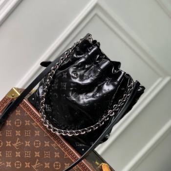 Louis Vuitton Noe Trunk PM Bucket Bag in Black Monogram Leather M13484 Cruise 2025 (KI-241210063)