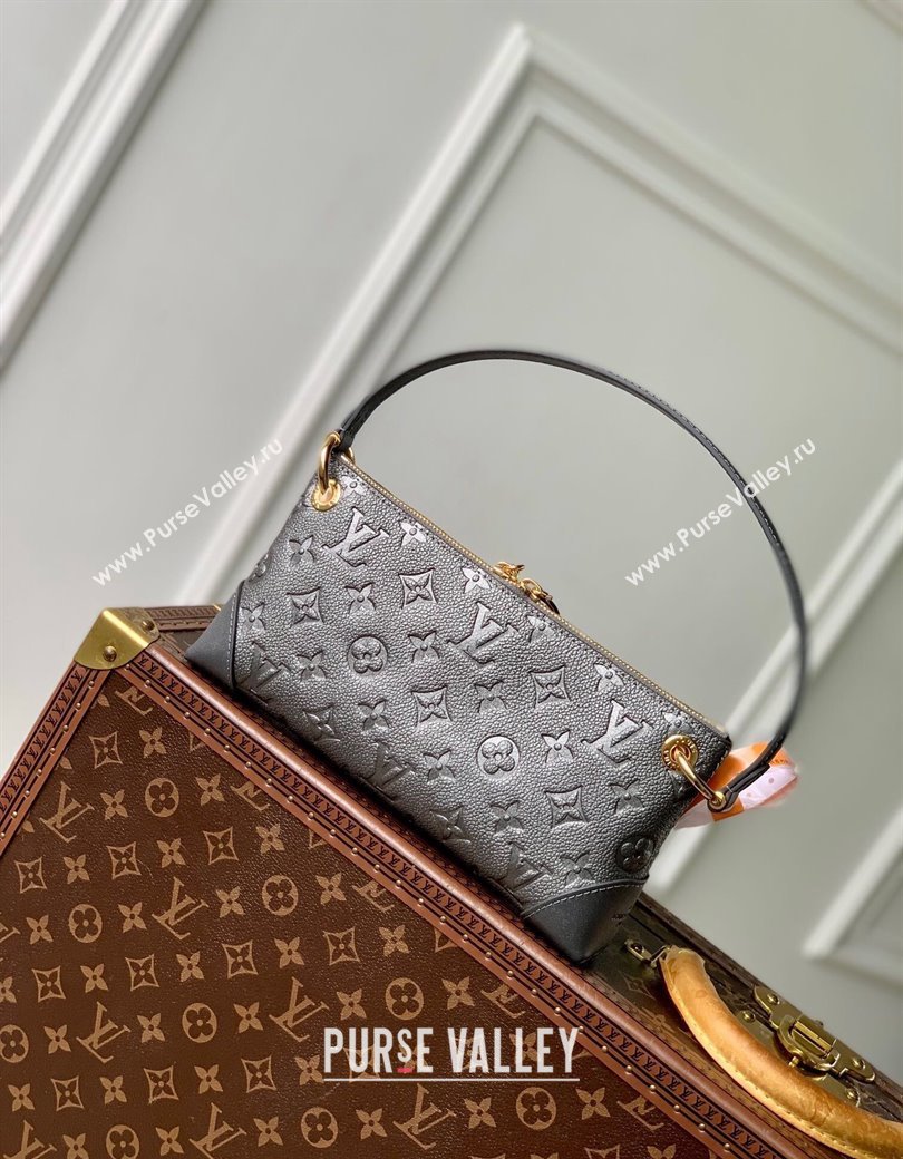 Louis Vuitton Pochette Sevres Hobo Bag Gun Metal Supple Grained Leather M12174 2024 (KI-241210067)