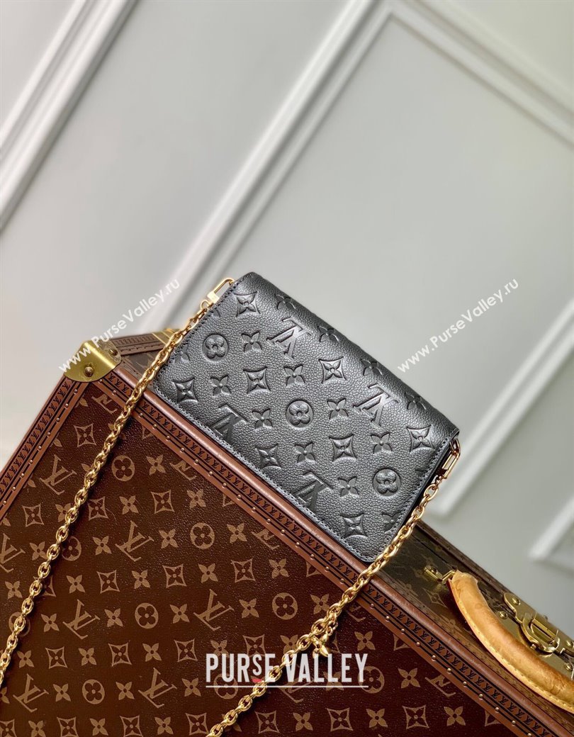 Louis Vuitton Wallet On Chain Metis Mini Bag in Monogram Empreinte Leather M12716 Gun Metal 2024 (KI-241210071)