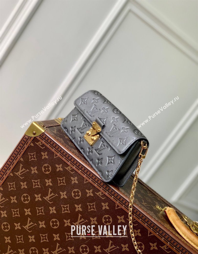 Louis Vuitton Wallet On Chain Metis Mini Bag in Monogram Empreinte Leather M12716 Gun Metal 2024 (KI-241210071)