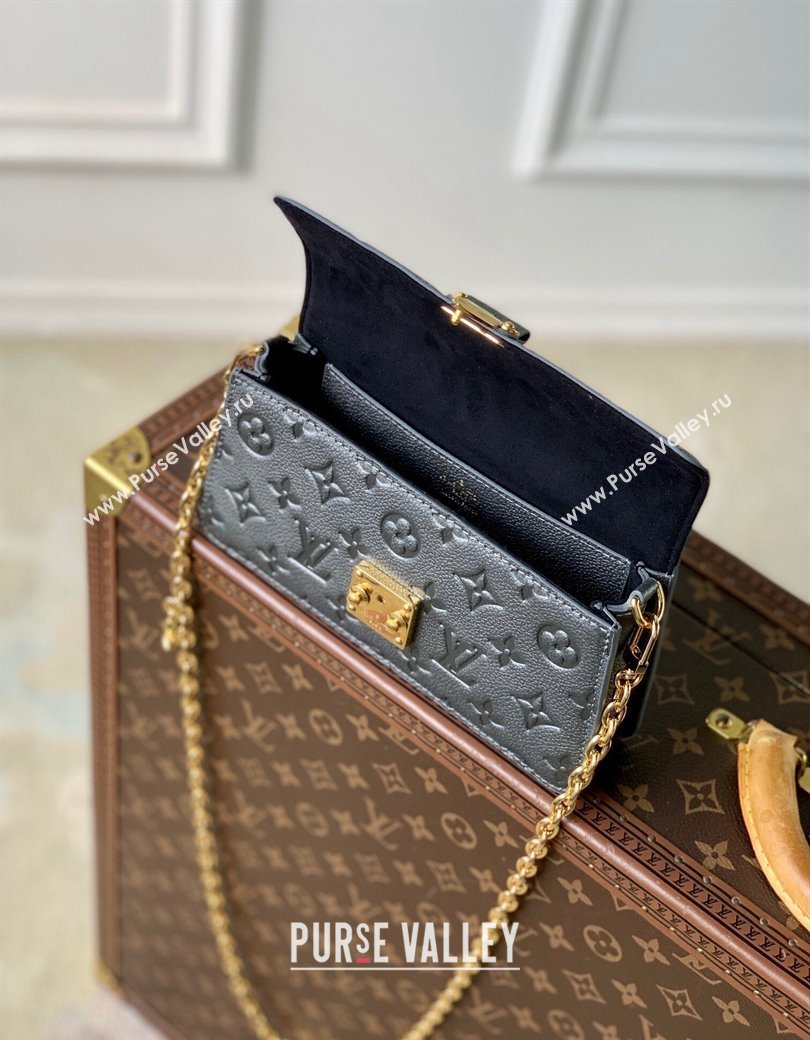 Louis Vuitton Wallet On Chain Metis Mini Bag in Monogram Empreinte Leather M12716 Gun Metal 2024 (KI-241210071)