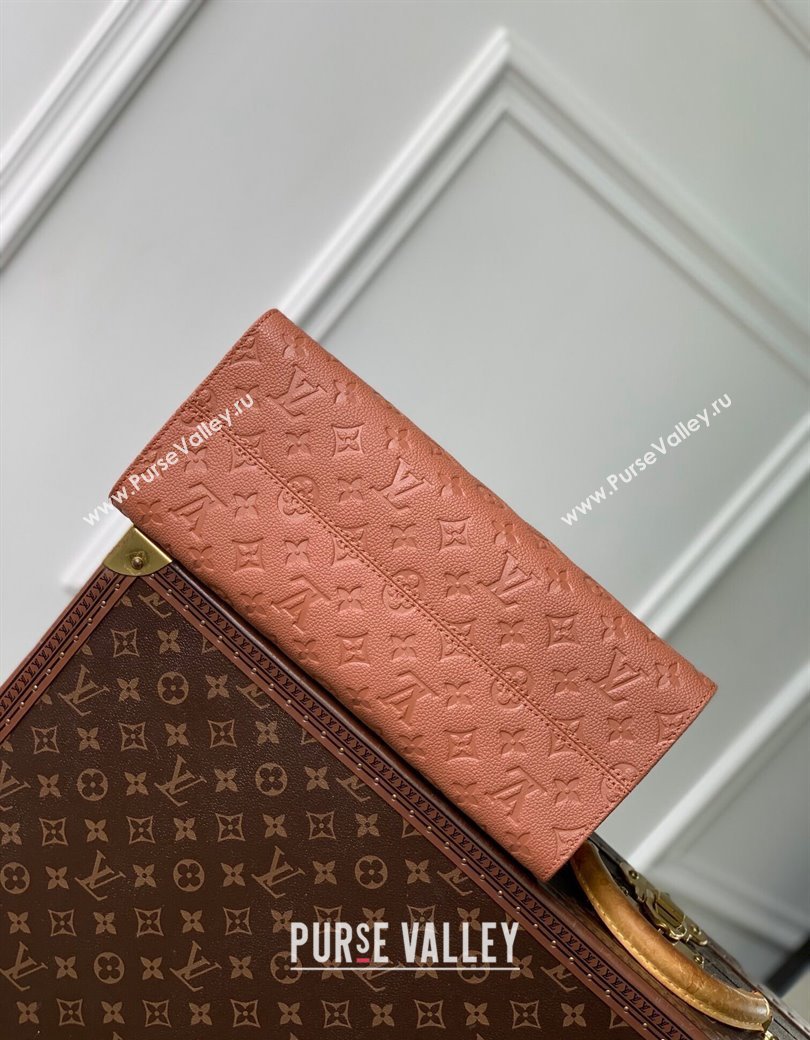 Louis Vuitton OnTheGo MM Tote Bag in Embossed Grained Leather M12775 Cognac Brown 2024 (KI-241210072)