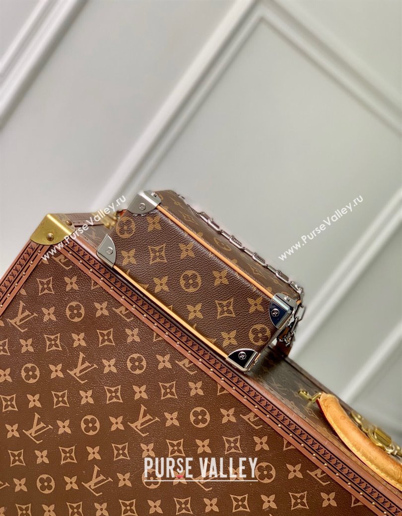 Louis Vuitton Mini Soft Trunk Bag in Monogram Canvas /Silver M12767 2024 (KI-241210073)