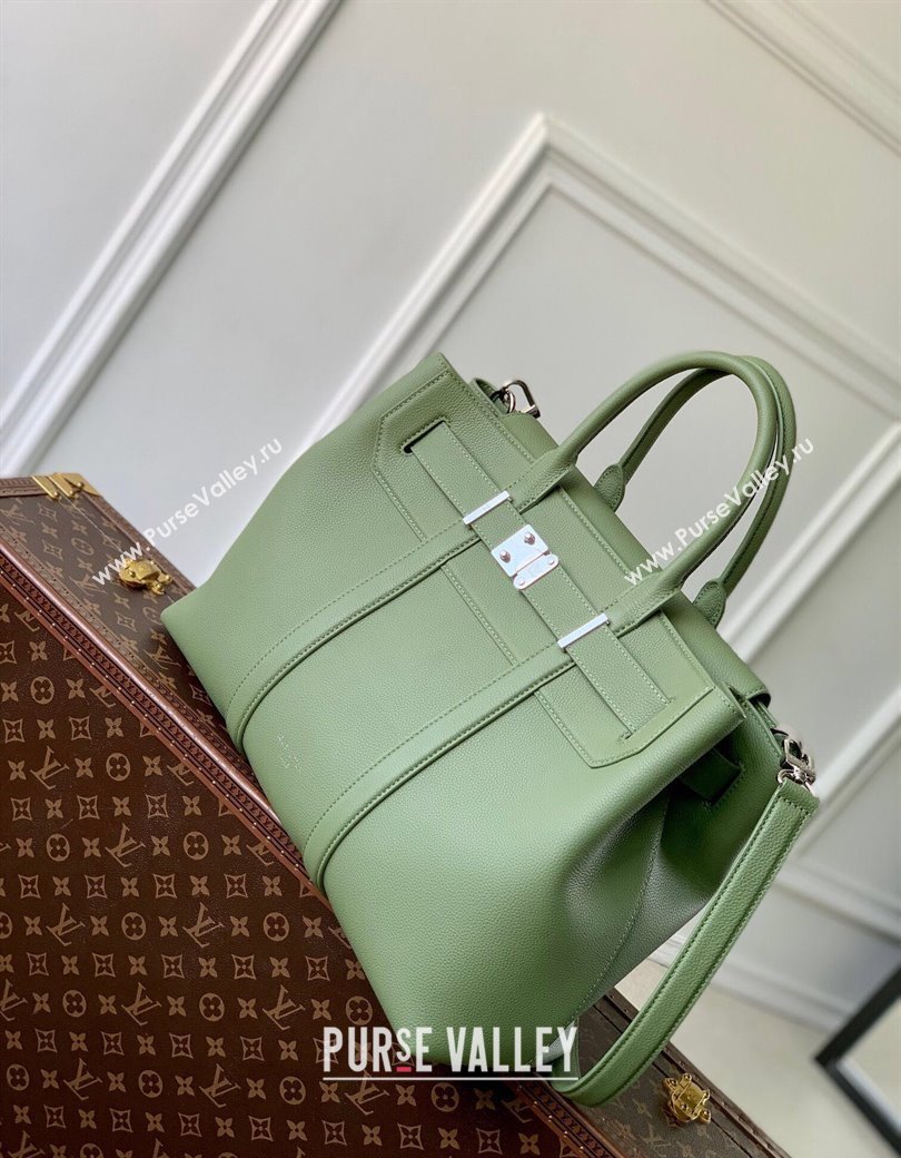 Louis Vuitton Georges Tote MM bag in Calfskin M23154 Green 2024 (KI-241210077)