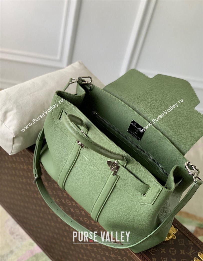 Louis Vuitton Georges Tote MM bag in Calfskin M23154 Green 2024 (KI-241210077)