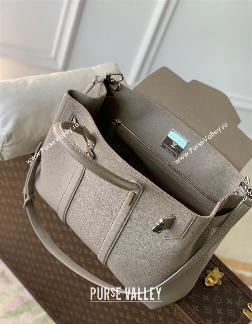 Louis Vuitton Georges Tote MM bag in Calfskin M11664 Grey 2024 (KI-241210078)