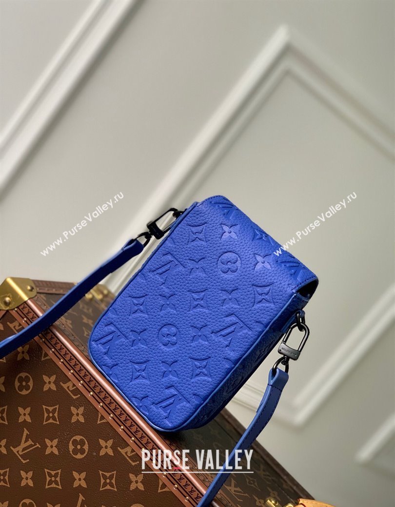 Louis Vuitton S-Lock Vertical Wearable Wallet in Taurillon Monogram Leather M82568 Blue 2024 (KI-241210079)