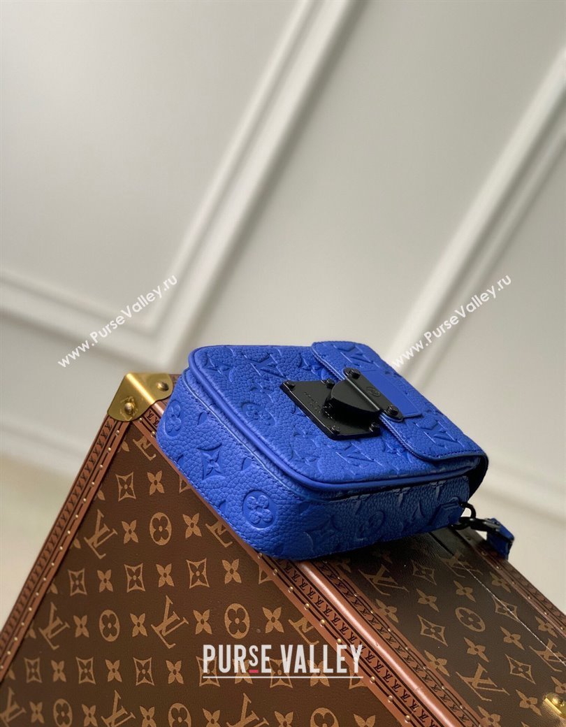 Louis Vuitton S-Lock Vertical Wearable Wallet in Taurillon Monogram Leather M82568 Blue 2024 (KI-241210079)