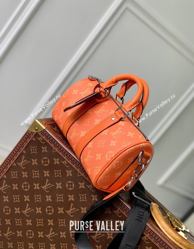 Louis Vuitton Keepall Bandouliere 25 Bag in Monogram Canvas M31044 Orange 2024 (KI-241210081)