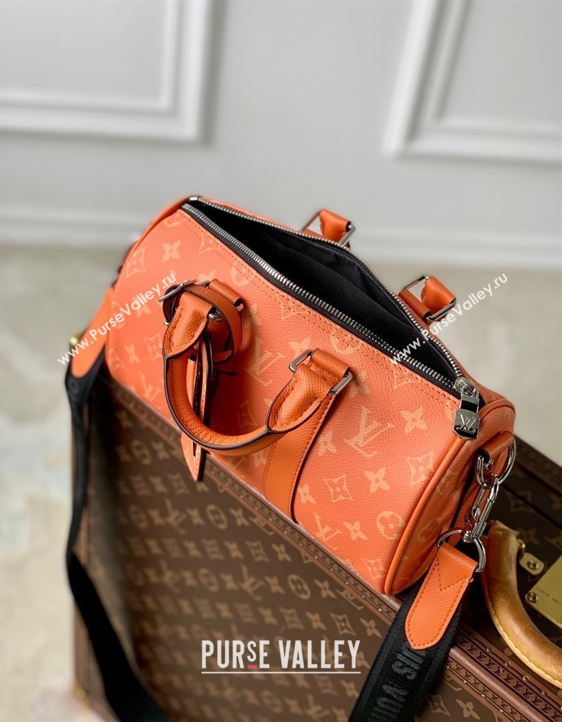 Louis Vuitton Keepall Bandouliere 25 Bag in Monogram Canvas M31044 Orange 2024 (KI-241210081)