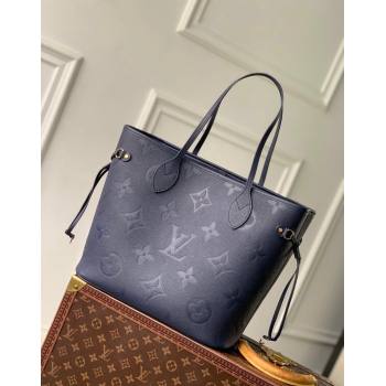 Louis Vuitton Neverfull MM Tote Bag in Embossed Leather M45685 Dark Blue 2024 (KI-241210082)