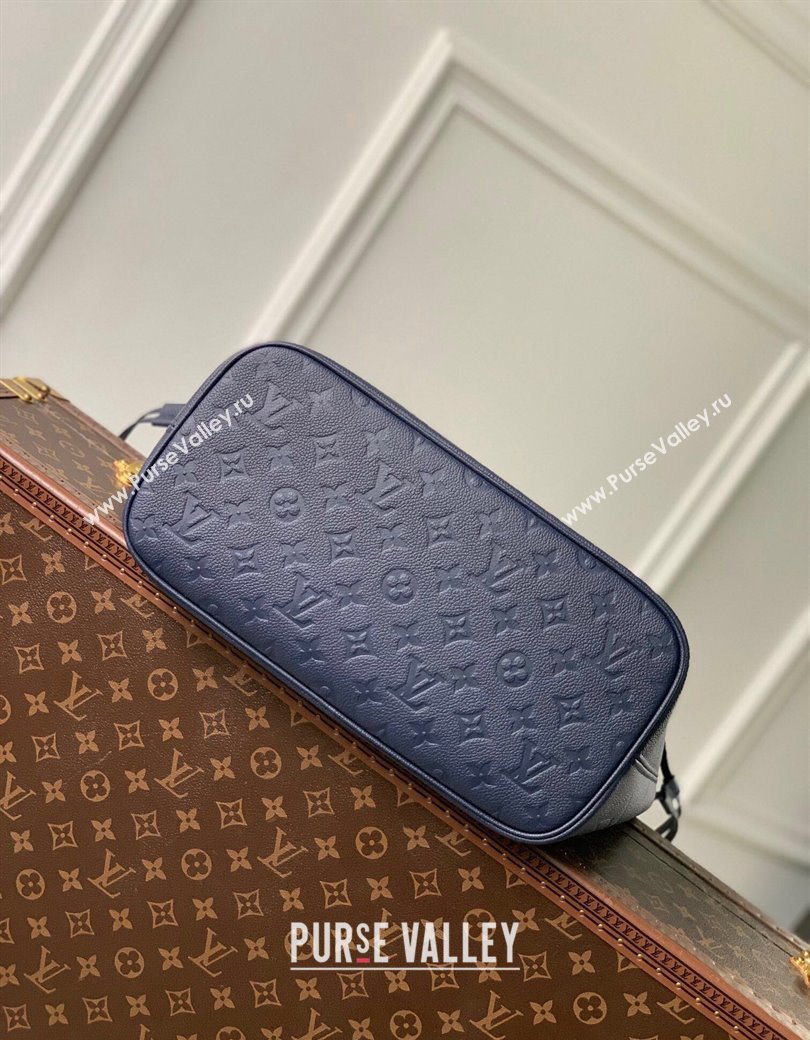 Louis Vuitton Neverfull MM Tote Bag in Embossed Leather M45685 Dark Blue 2024 (KI-241210082)