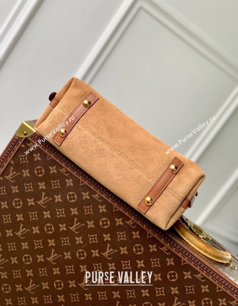 Louis Vuitton CarryAll PM Hobo Bag in Browm Monogram Suede M11843 2024 (KI-241210083)