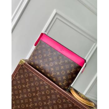 Louis Vuitton Pochette Voyage Souple Pouch in Monogram Macassar Canvas M13356 Pondichery Pink 2024 (KI-241210085)