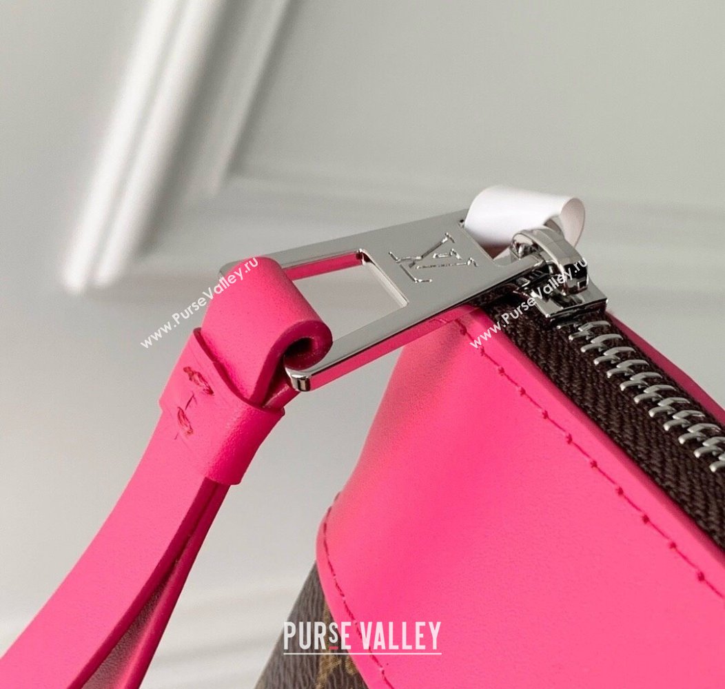 Louis Vuitton Pochette Voyage Souple Pouch in Monogram Macassar Canvas M13356 Pondichery Pink 2024 (KI-241210085)