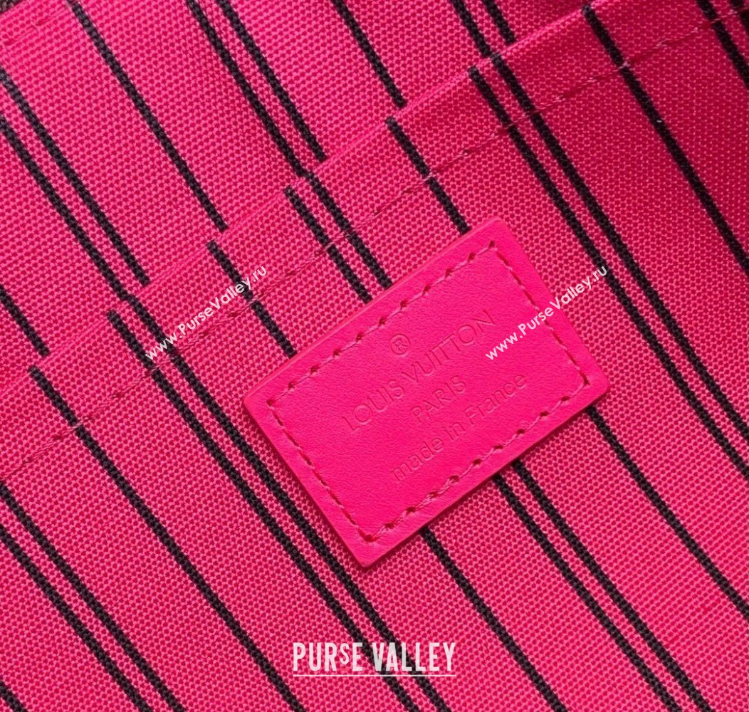 Louis Vuitton Pochette Voyage Souple Pouch in Monogram Macassar Canvas M13356 Pondichery Pink 2024 (KI-241210085)