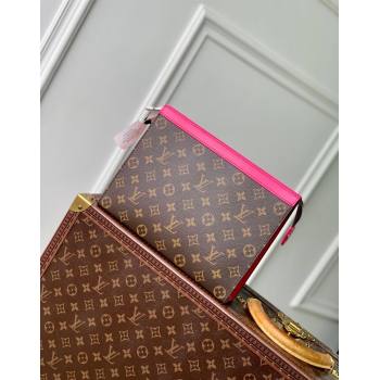 Louis Vuitton Pochette Voyage MM Pouch in Monogram Macassar Canvas M12818 Pondichery Pink 2024 (KI-241210087)