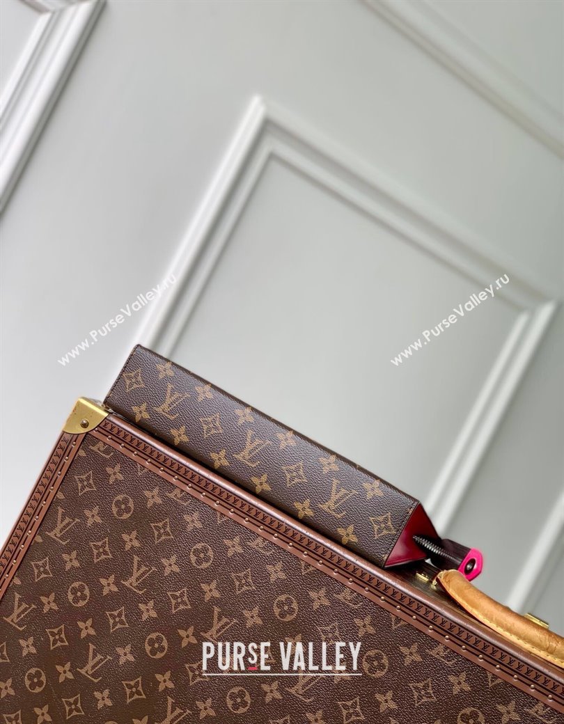 Louis Vuitton Pochette Voyage MM Pouch in Monogram Macassar Canvas M12818 Pondichery Pink 2024 (KI-241210087)