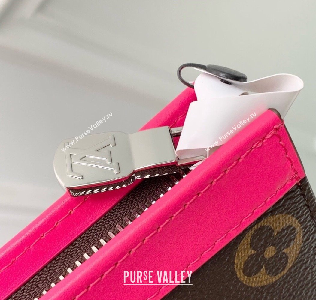 Louis Vuitton Pochette Voyage MM Pouch in Monogram Macassar Canvas M12818 Pondichery Pink 2024 (KI-241210087)