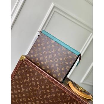 Louis Vuitton Pochette Voyage MM Pouch in Monogram Macassar Canvas M12820 Green2 2024 (KI-241210089)