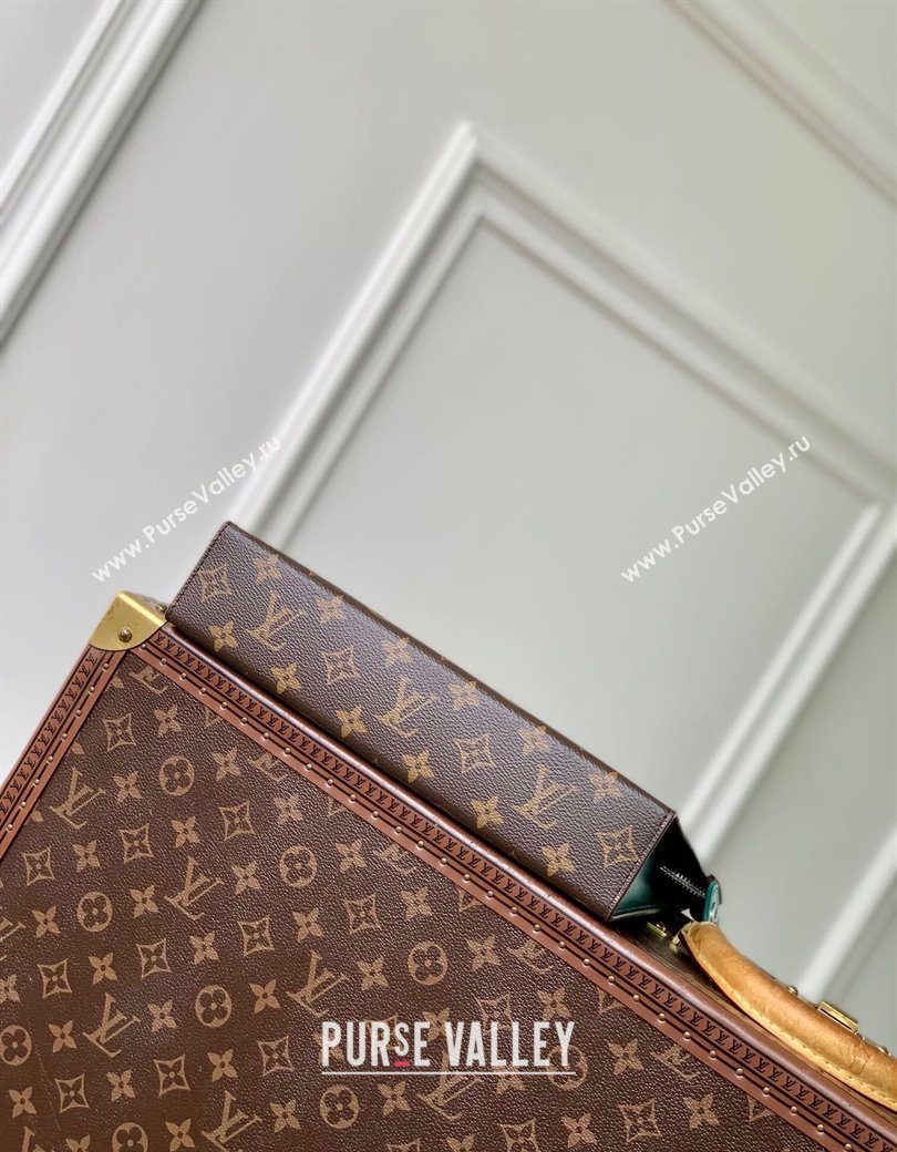 Louis Vuitton Pochette Voyage MM Pouch in Monogram Macassar Canvas M12820 Green2 2024 (KI-241210089)