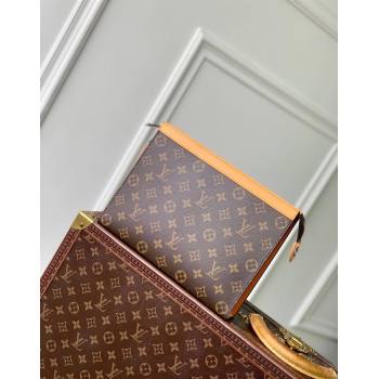 Louis Vuitton Pochette Voyage MM Pouch in Monogram Macassar Canvas M12820 Safran Yellow 2024 (KI-241210090)