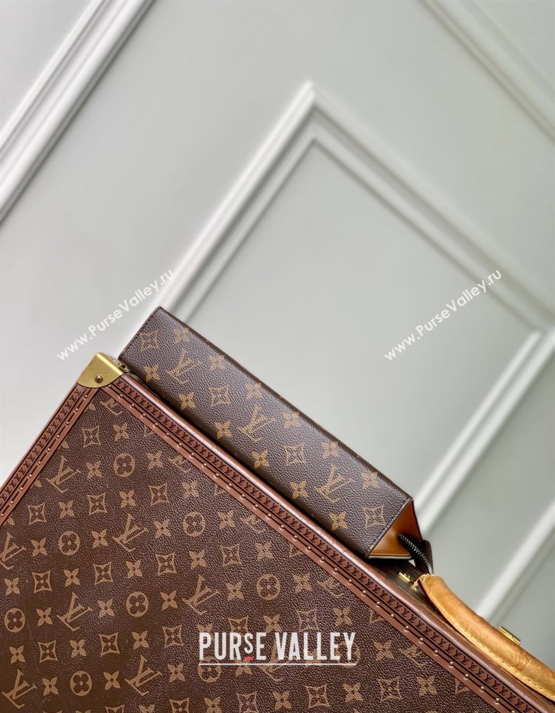 Louis Vuitton Pochette Voyage MM Pouch in Monogram Macassar Canvas M12820 Safran Yellow 2024 (KI-241210090)