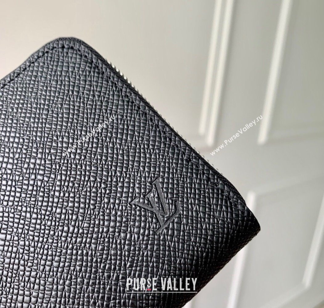 Louis Vuitton Zippy Wallet Horizontal Black Taiga Leather M31071 2024 (KI-241210093)