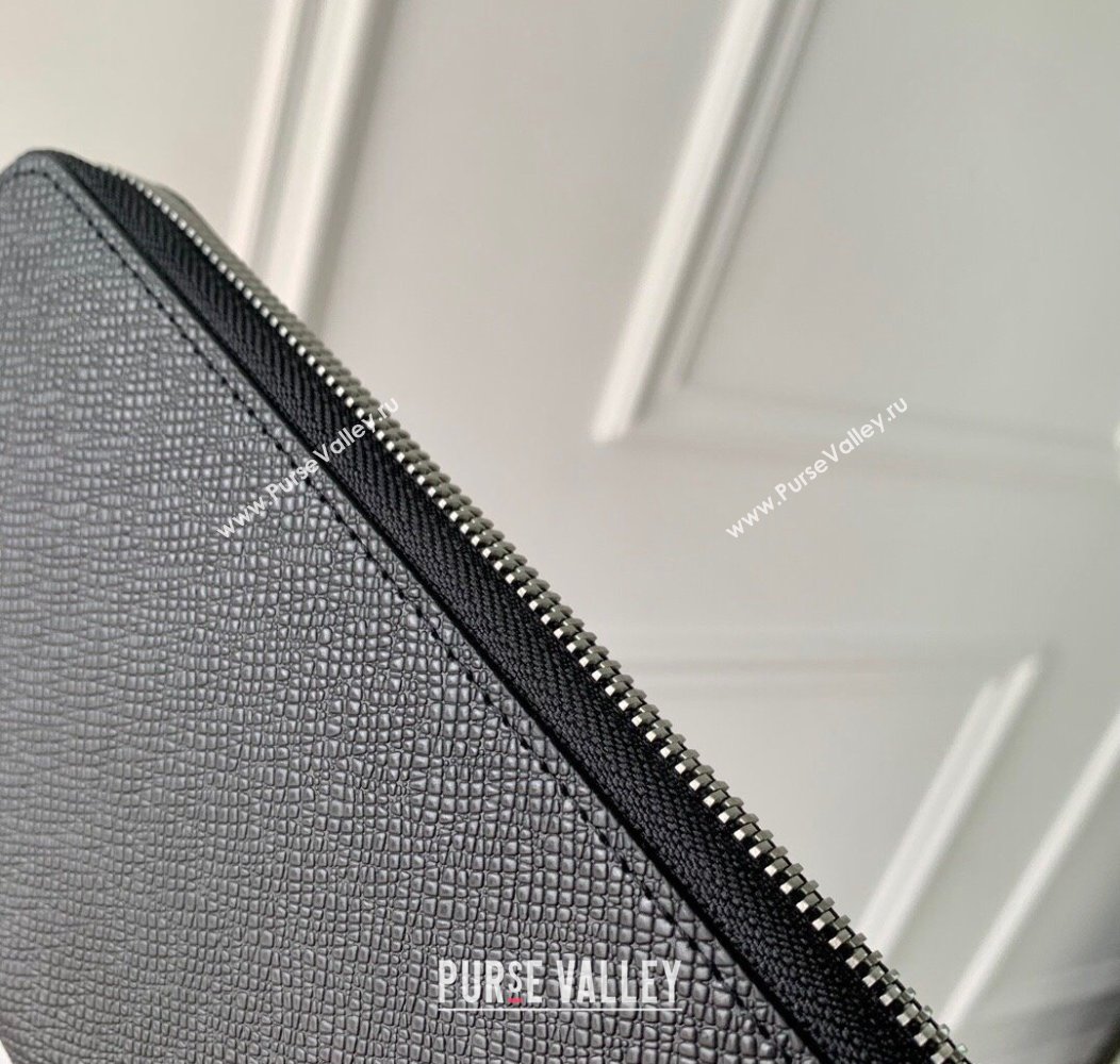 Louis Vuitton Zippy Wallet Horizontal Black Taiga Leather M31071 2024 (KI-241210093)