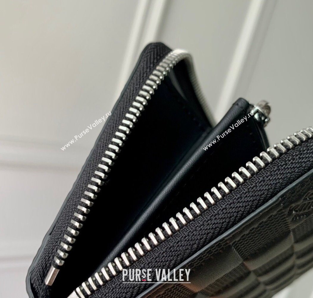 Louis Vuitton Zippy Wallet Horizontal Black Damier Leather M11721 2024 (KI-241210096)