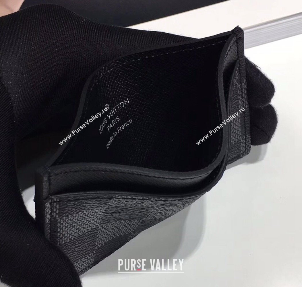 Louis Vuitton Card Holder Wallet N60703 Damier Graphite Canvas 2024 (KI-241210098)