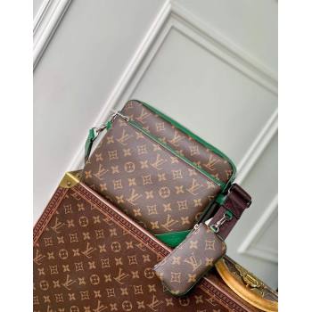 Louis Vuitton Mens Trio Messenger bag in Monogram Macassar Canvas M12766 Borneo Green 2024 (KI-241210105)