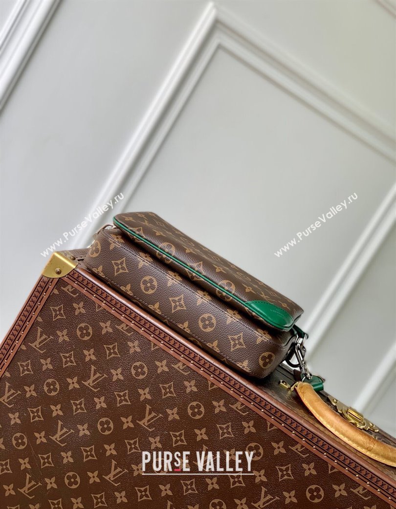 Louis Vuitton Mens Trio Messenger bag in Monogram Macassar Canvas M12766 Borneo Green 2024 (KI-241210105)