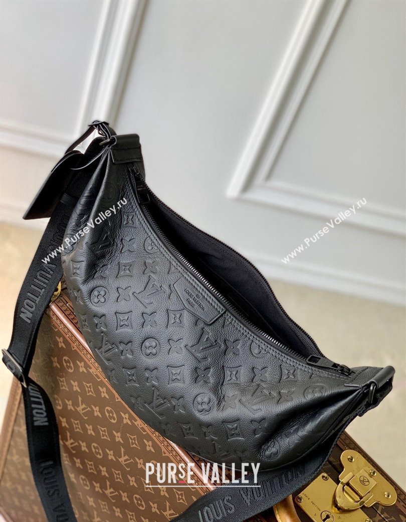 Louis Vuitton Mens Hobo Hamac Bag in Black Monogram Shadow Leather M12850 2024 (KI-241210107)