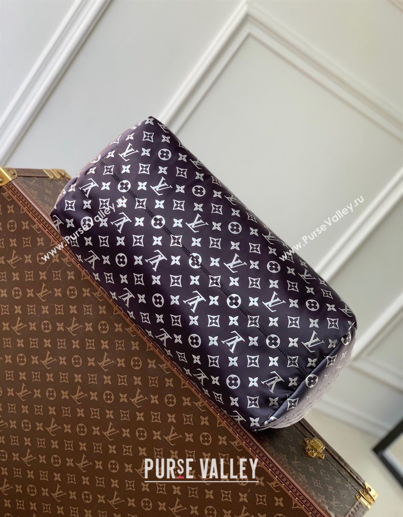 Louis Vuitton Keepall Bandouliere 45 Bag in Frost Gradient Silver Monogram Nylon M12067 2024 (KI-241210059)