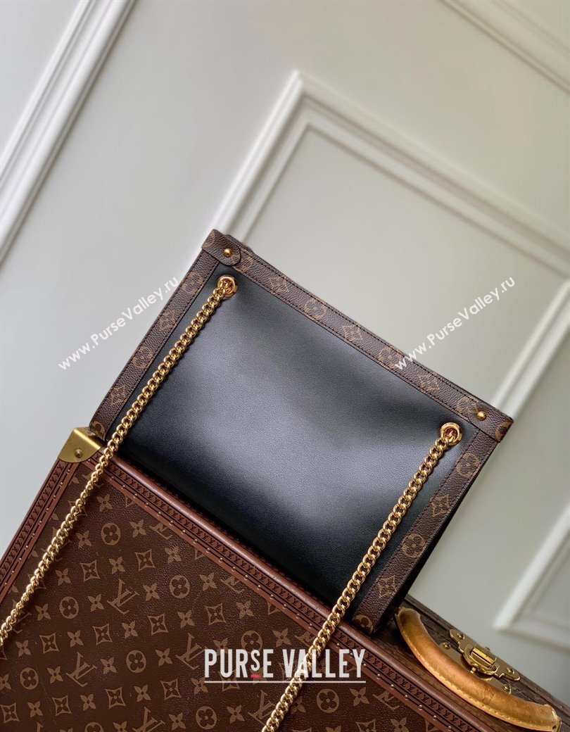 Louis Vuitton Nova PM Tote Bag in Black Calfskin and Monogram Canvas M13140 2024 (KI-241210110)