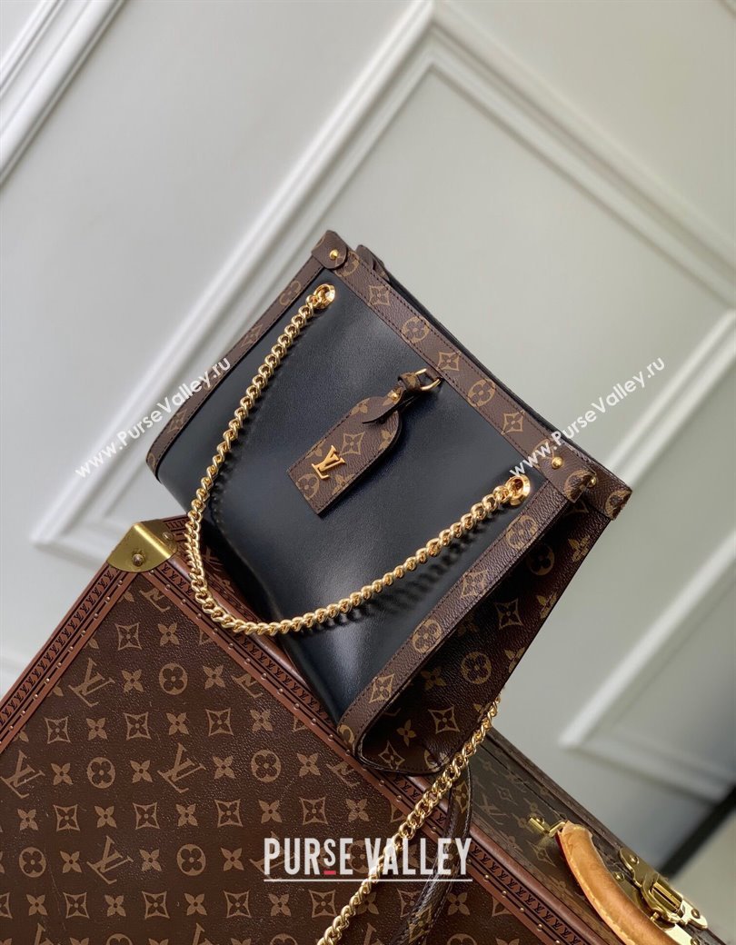 Louis Vuitton Nova PM Tote Bag in Black Calfskin and Monogram Canvas M13140 2024 (KI-241210110)