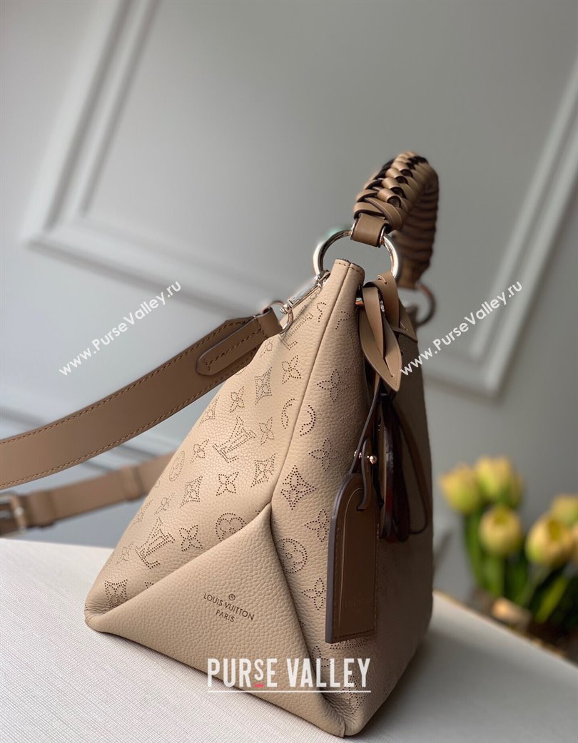 Louis Vuitton Beaubourg Hobo MM Bag in Mahina Perforated Calfskin M56084 Beige 2025 (KI-250121024)