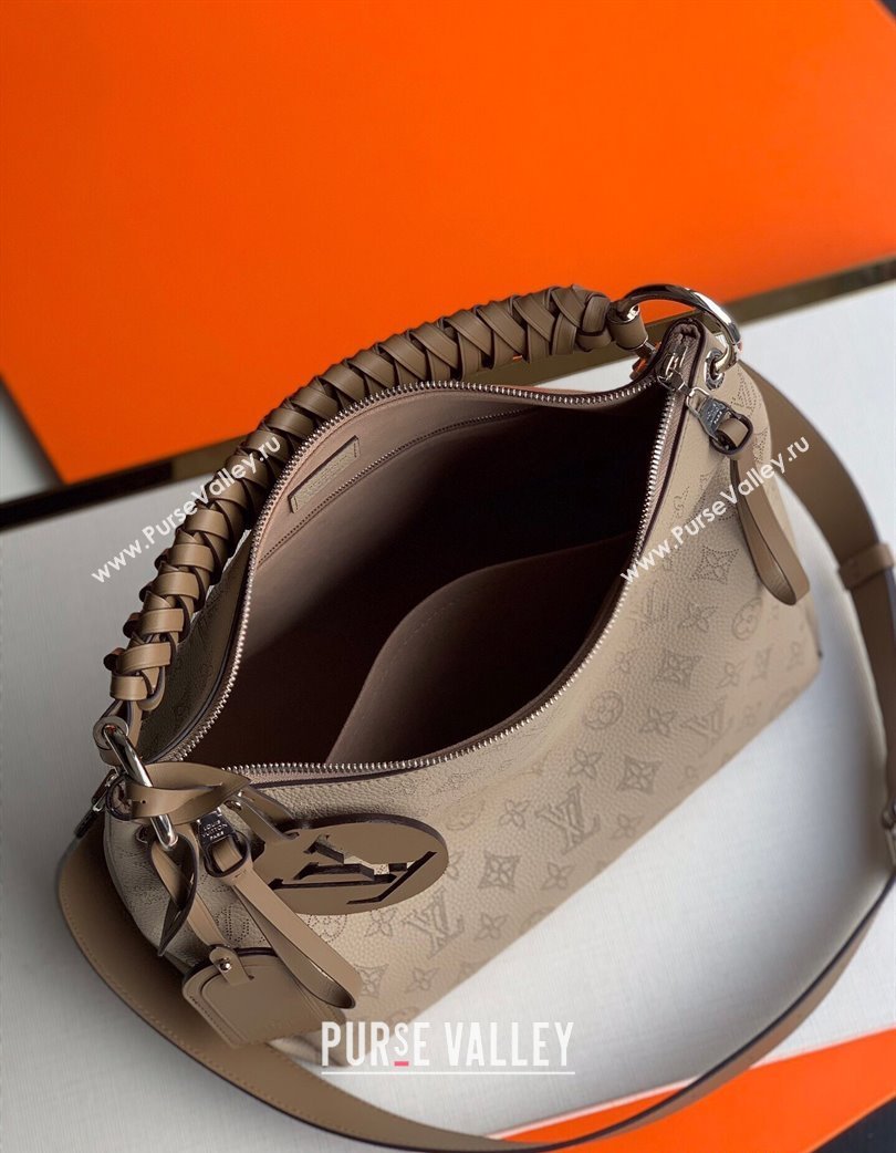 Louis Vuitton Beaubourg Hobo MM Bag in Mahina Perforated Calfskin M56084 Beige 2025 (KI-250121024)