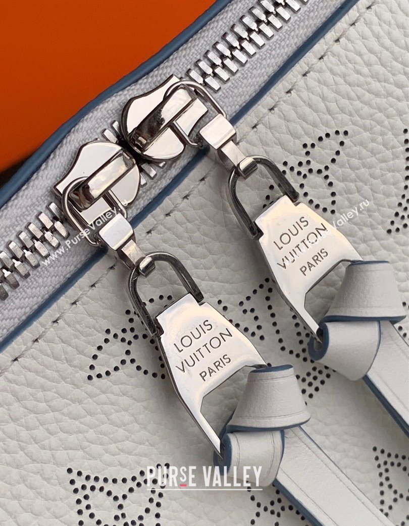 Louis Vuitton Beaubourg Hobo MM Bag in Mahina Perforated Calfskin M56201 White 2025 (KI-250121025)