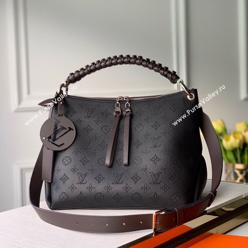 Louis Vuitton Beaubourg Hobo MM Bag in Mahina Perforated Calfskin M56073 Black 2025 (KI-250121026)