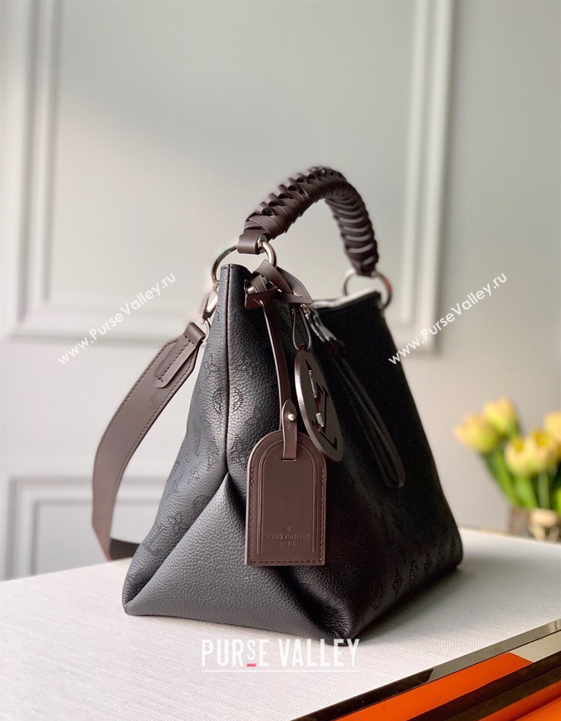 Louis Vuitton Beaubourg Hobo MM Bag in Mahina Perforated Calfskin M56073 Black 2025 (KI-250121026)